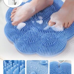 سجادة تقشير القدمين للاستخدام في الحمام - منظف قدمين للاستحمام لإزالة مسامير القدم والجلد الميت، سجادة تدليك القدمين للرجال والنساء لتخفيف آلام القدمين، بدون شفط،