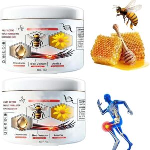 قطعتان من مرهم سم النحل، كريم سم النحل، كريم سم النحل من توداهوف، مرهم سم النحل للألم، كريم علاج المفاصل