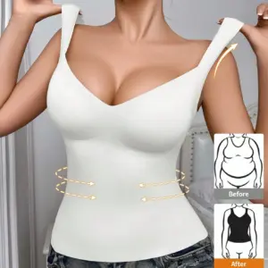 قميص داخلي نسائي من قطعة واحدة بدون خياطة من ، للتحكم في الخصر